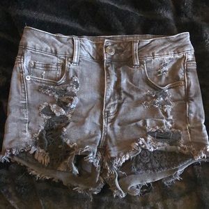 American eagle black jean shorts